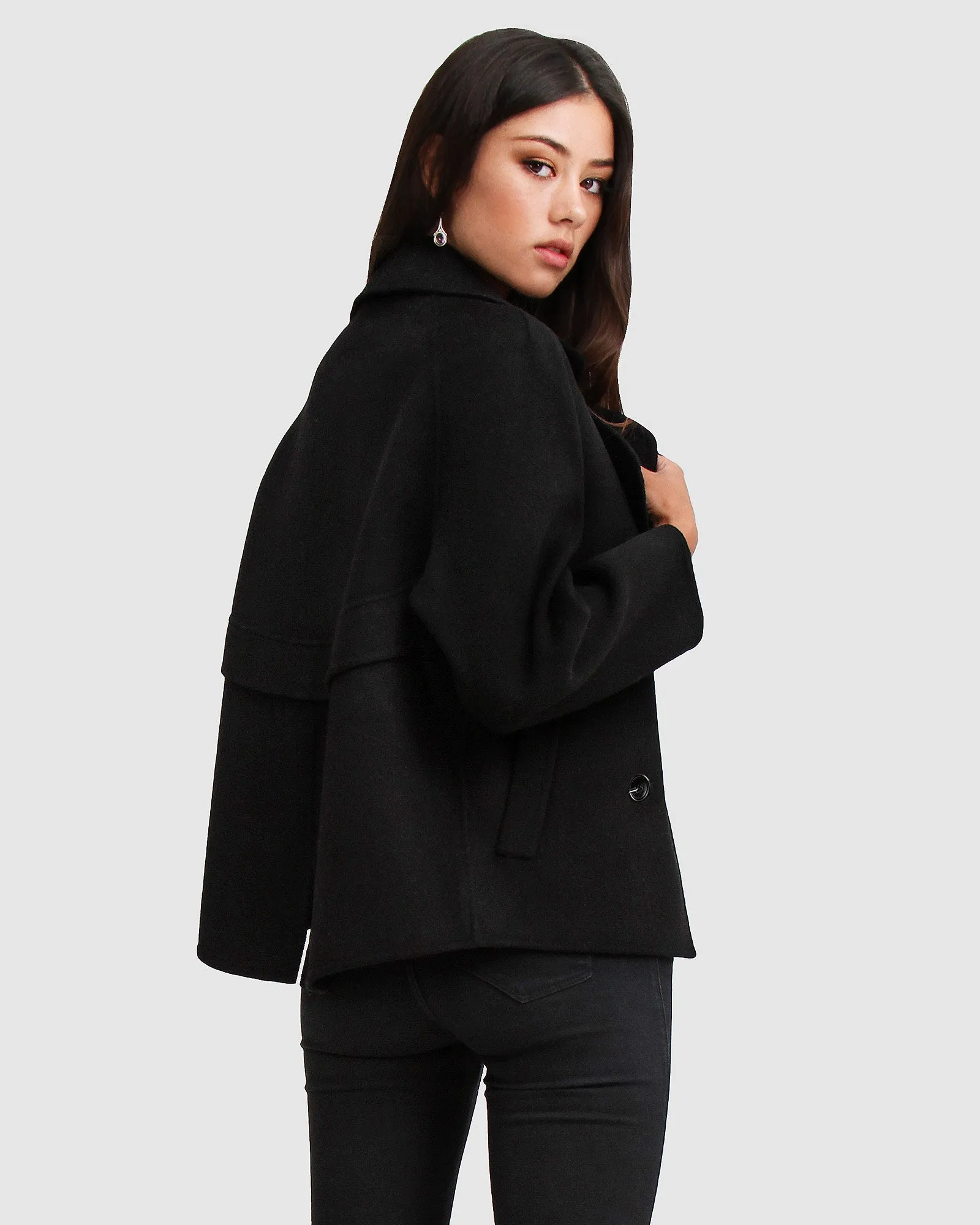 I'm Yours Wool Blend Peacoat