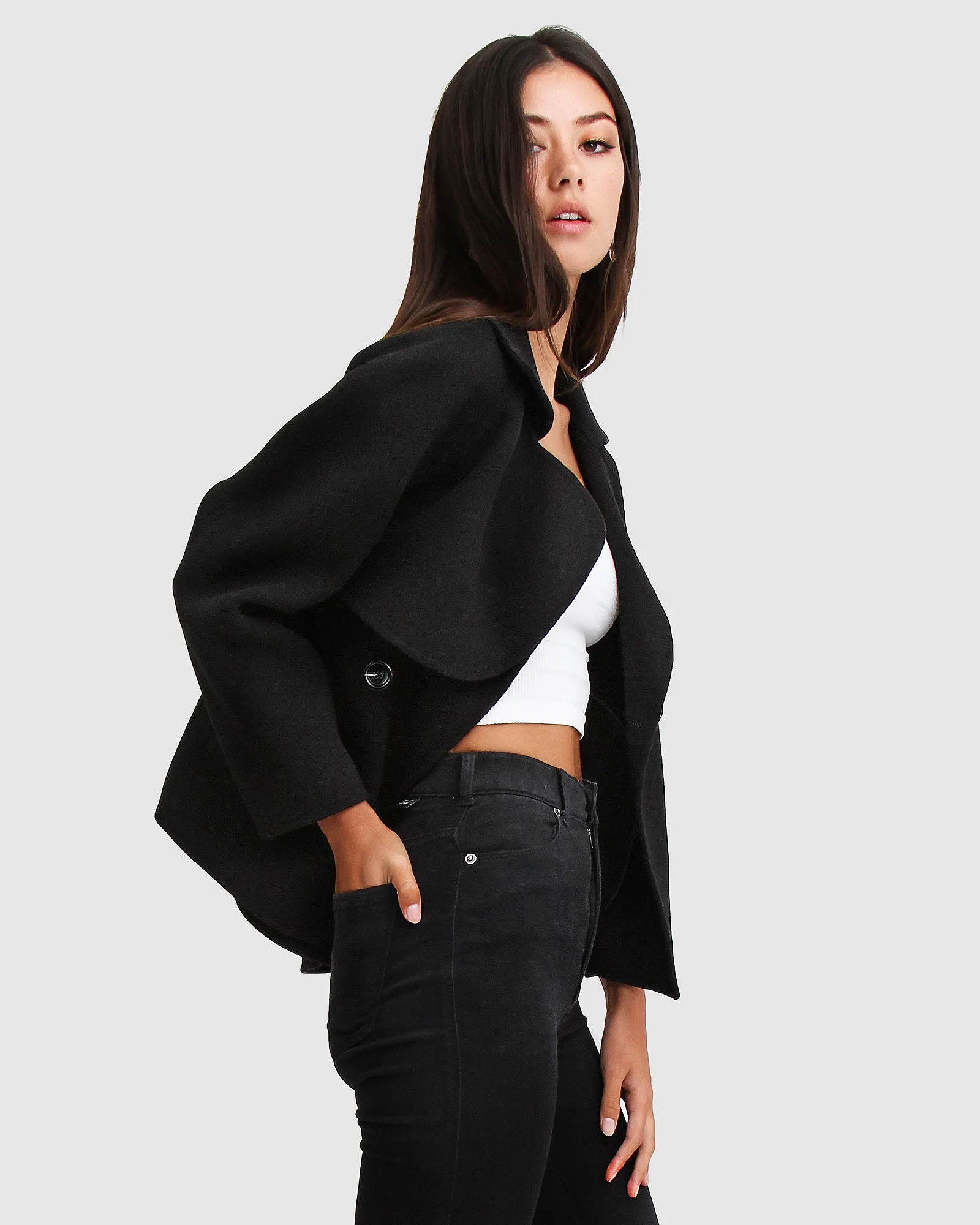 I'm Yours Wool Blend Peacoat