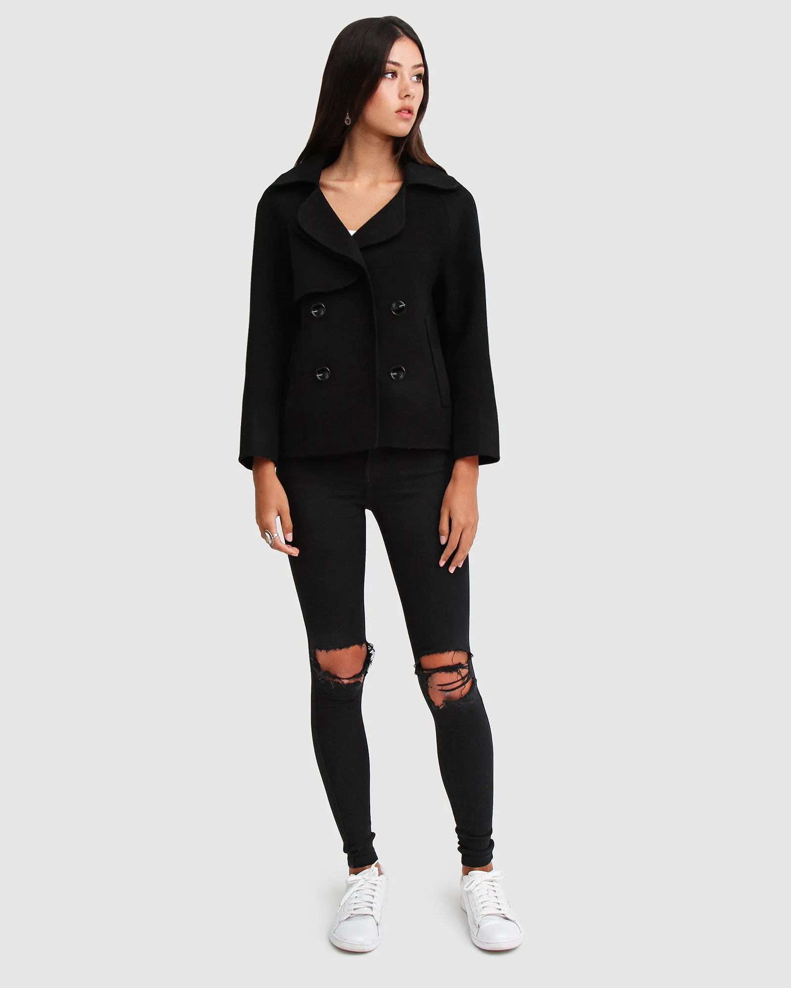 I'm Yours Wool Blend Peacoat