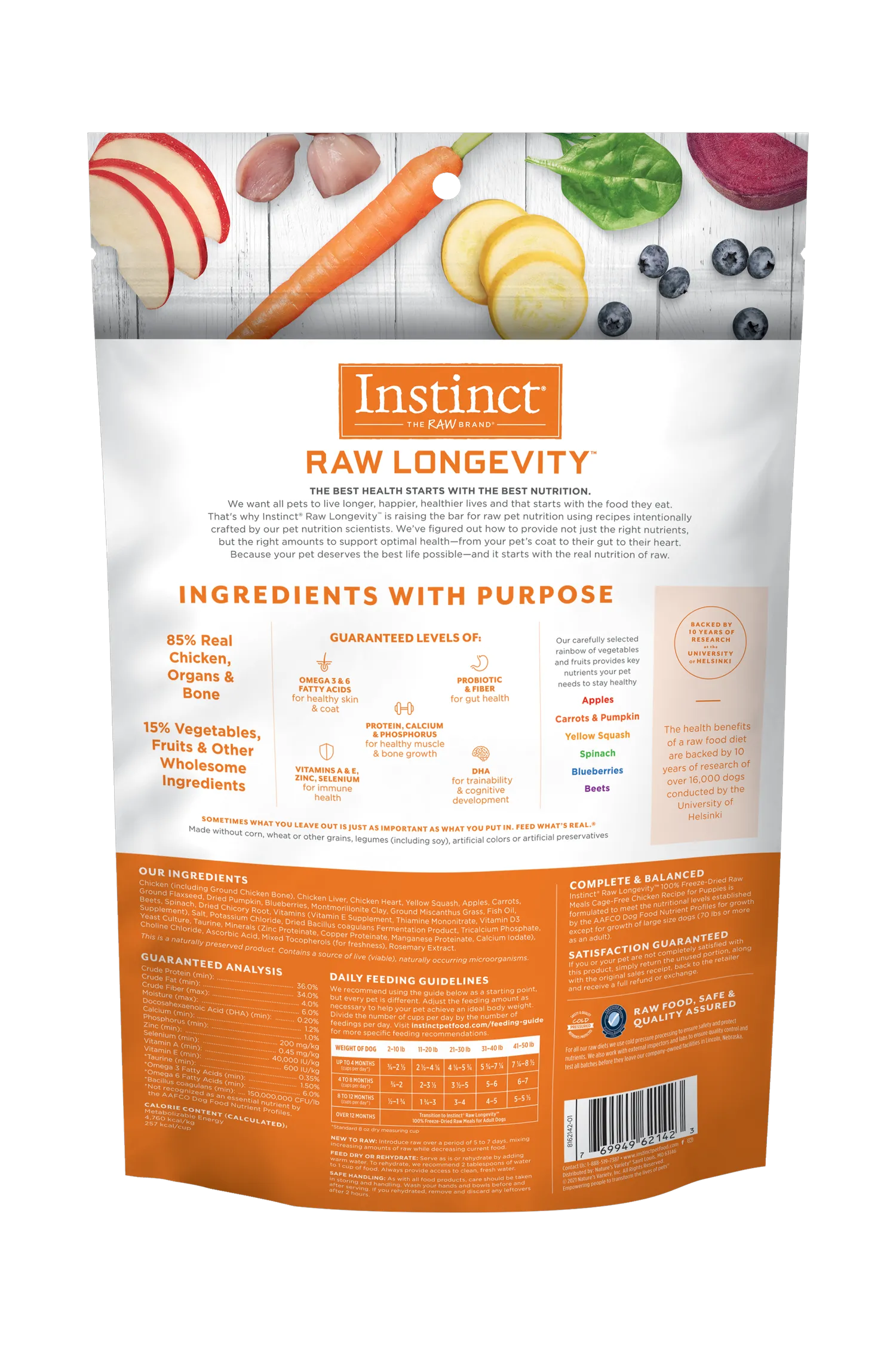 Instinct Longevity Puppy Chicken Bites Freeze Dried Dog Food