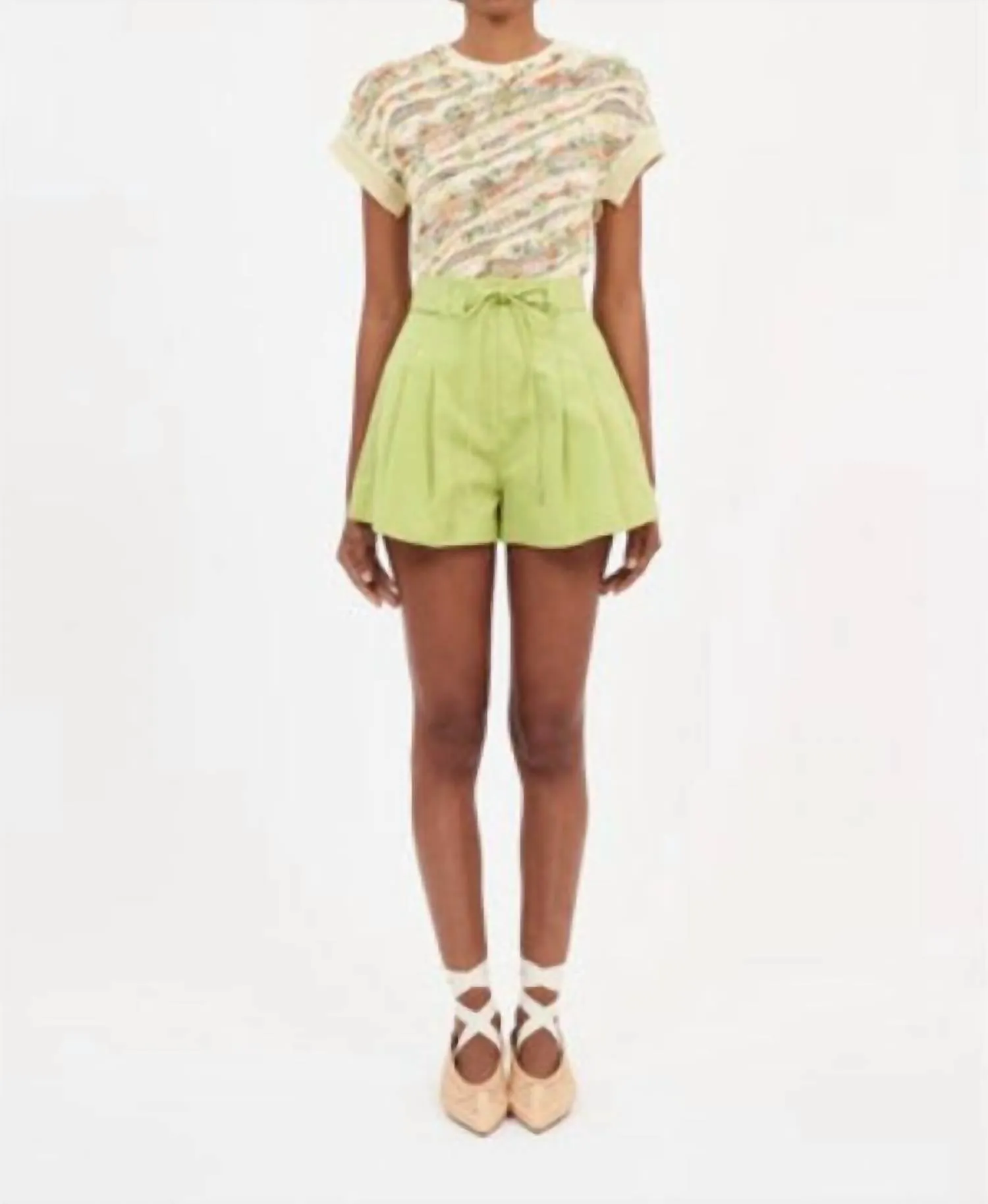 Iris Shorts In Lichen