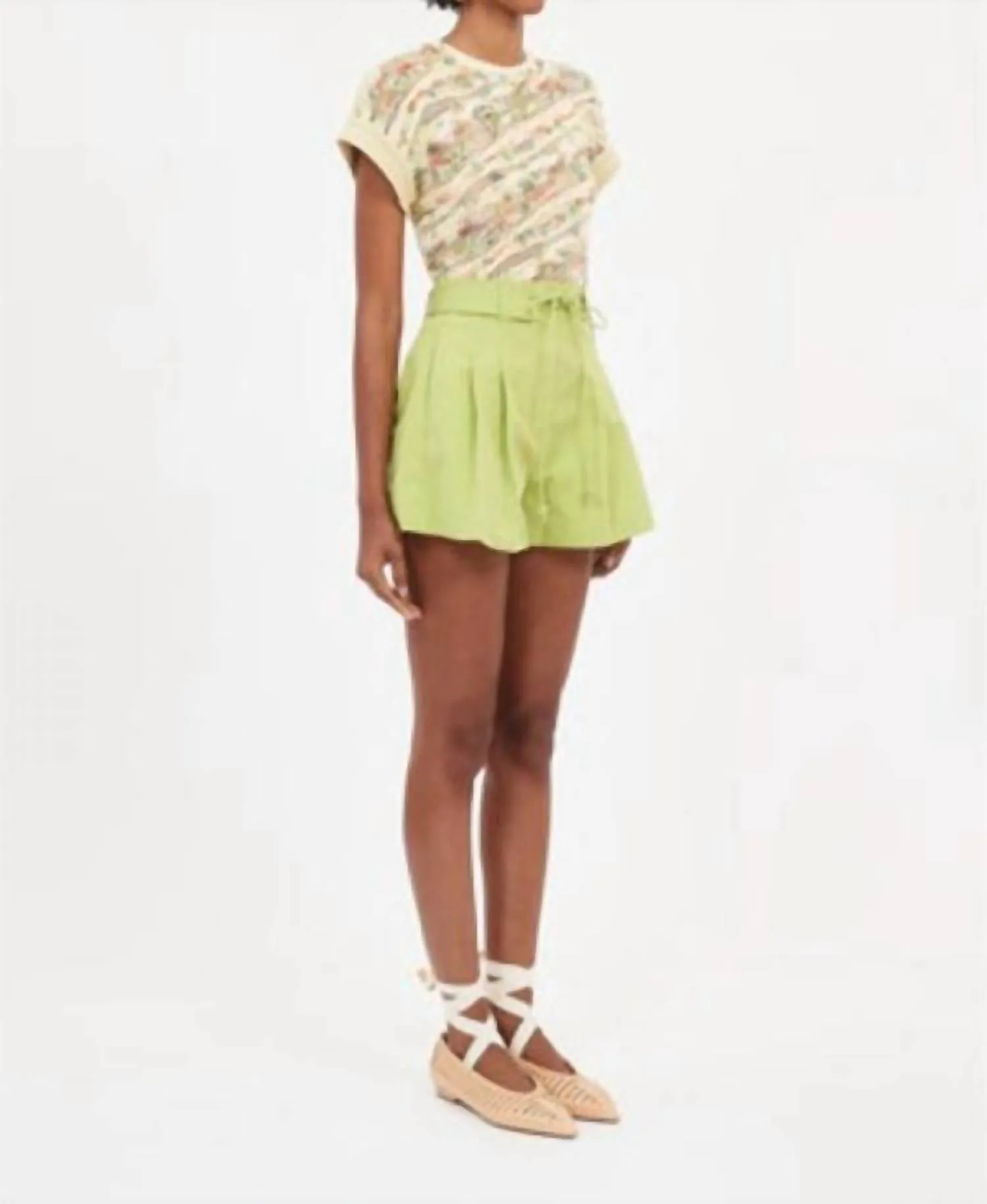 Iris Shorts In Lichen