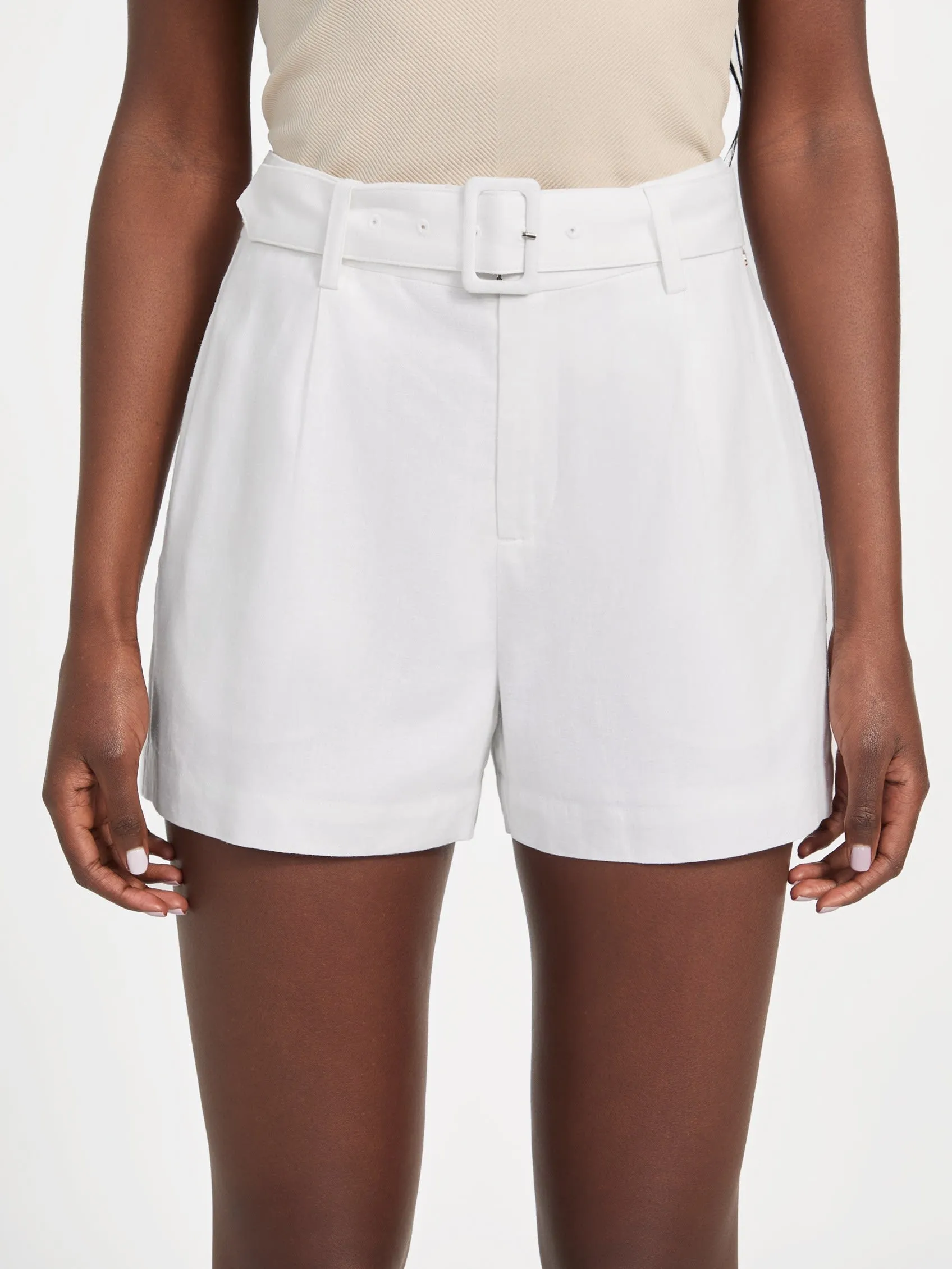 Jenna Linen-Blend Shorts