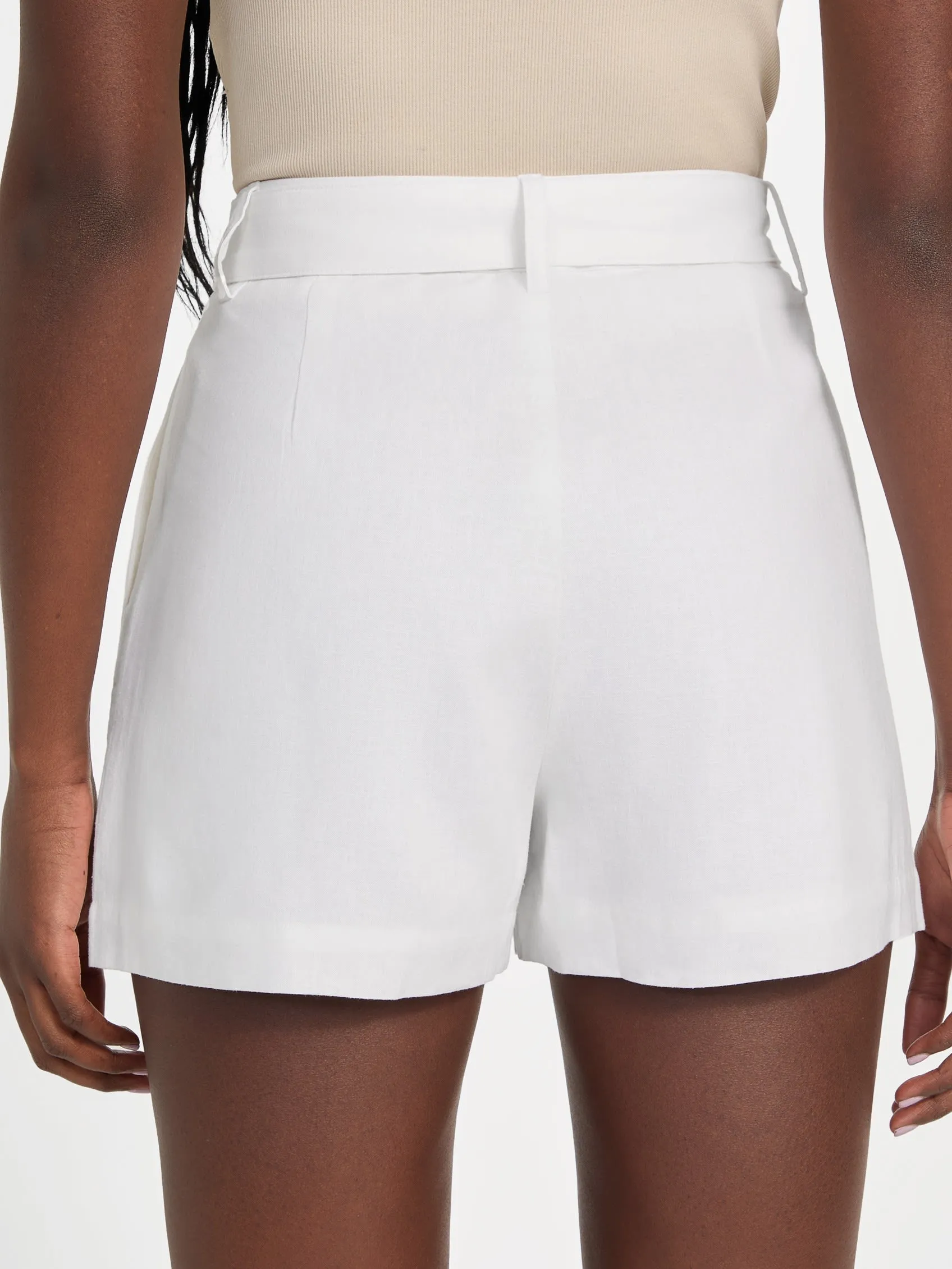 Jenna Linen-Blend Shorts