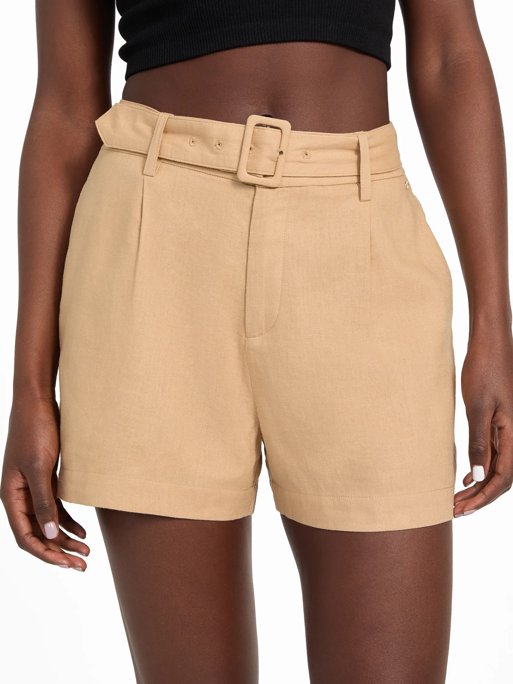 Jenna Linen-Blend Shorts