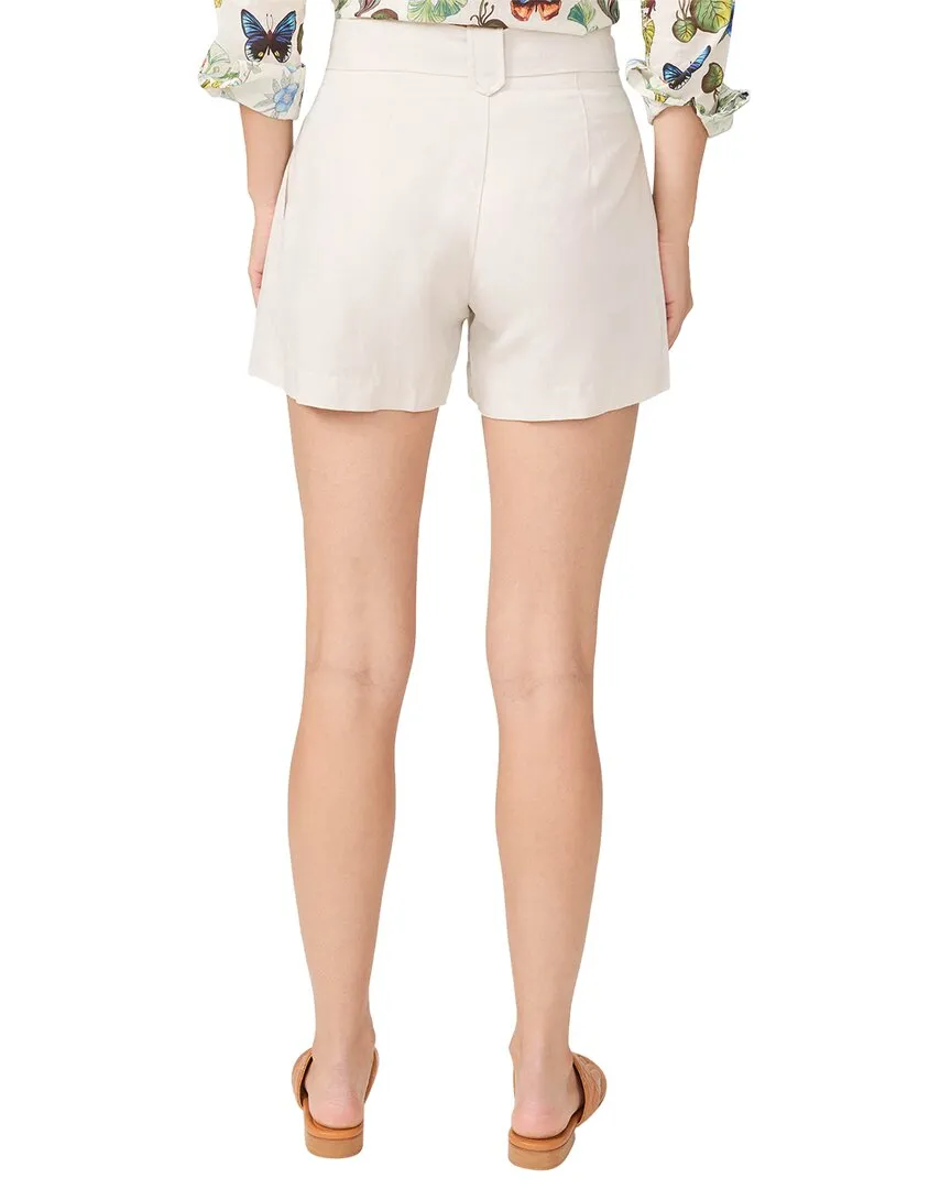 J.McLaughlin Solid Abbie Linen-Blend Short