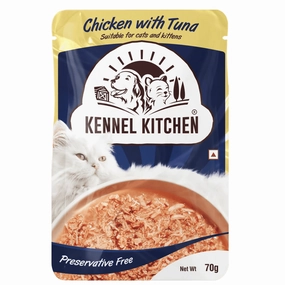 Kennel Kitchen Chicken with Tuna Shreds in Gravy Kitten & Adult Cat Wet Food (All Life Stage)