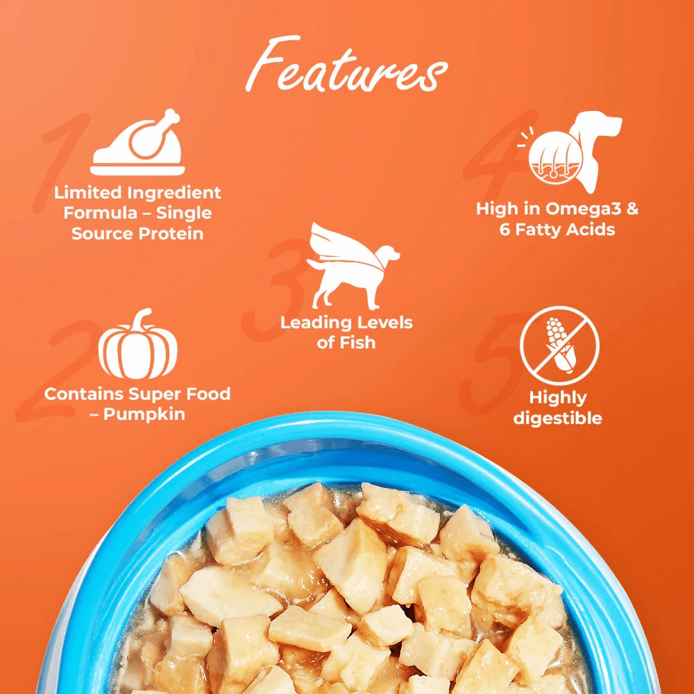 Kennel Kitchen Supreme Cuts in Gravy Fish Recipe with Pumpkin Puppy & Adult Dog Wet Food (All Life Stage)
