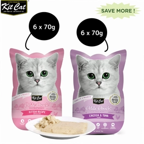 Kit Cat Chicken and Tuna and Chicken Cat Wet Food Combo