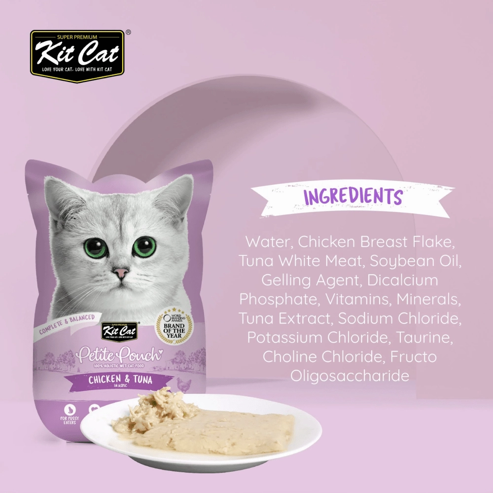 Kit Cat Chicken and Tuna, Salmon Cat Wet Food Combo