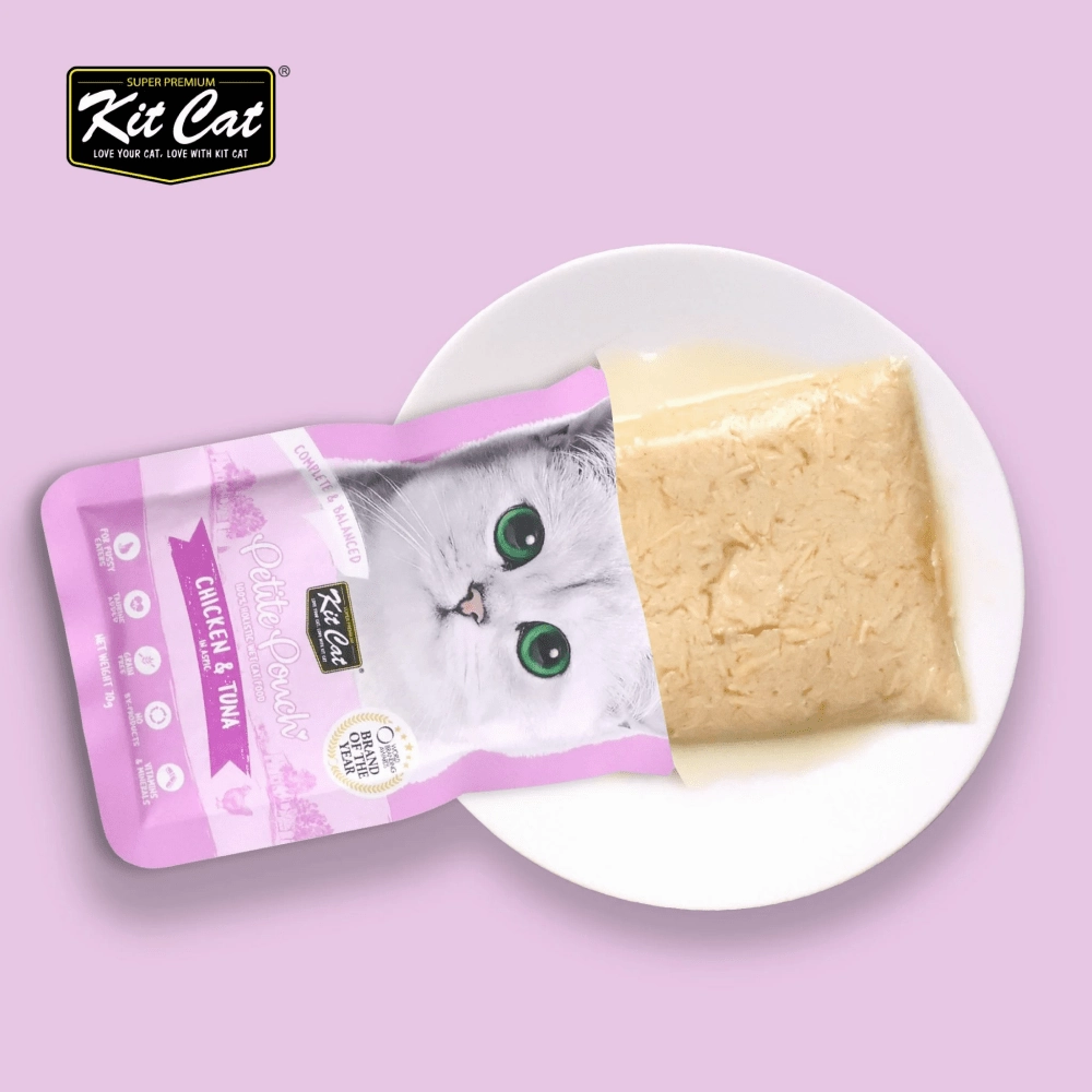 Kit Cat Tuna & White Fish, Chicken & Salmon and Chicken & Tuna Cat Wet Food Combo