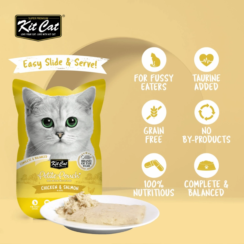 Kit Cat Tuna & White Fish, Chicken & Salmon and Chicken & Tuna Cat Wet Food Combo