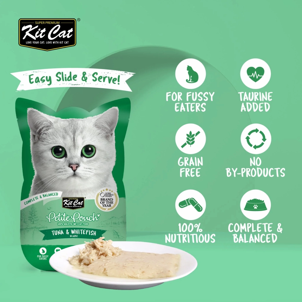 Kit Cat Tuna & White Fish, Chicken & Salmon and Chicken & Tuna Cat Wet Food Combo