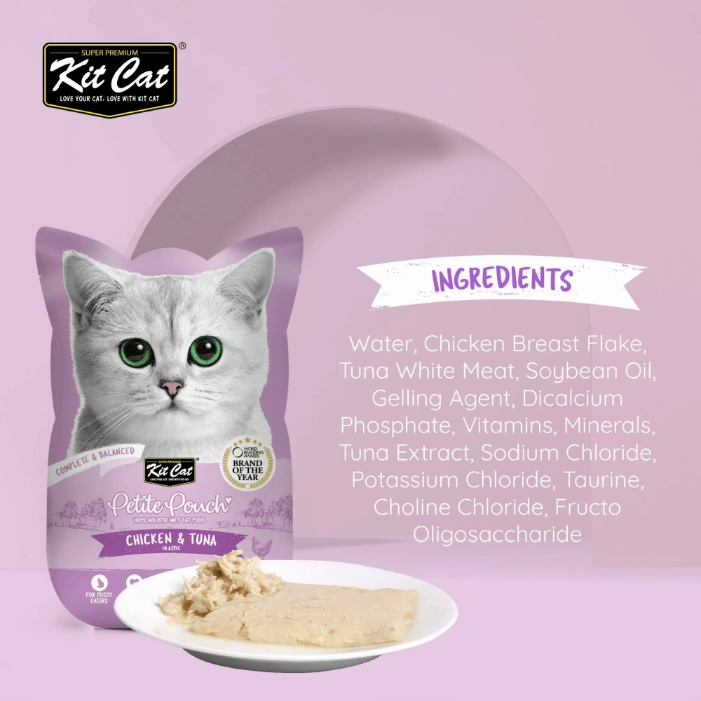 Kit Cat Tuna & White Fish, Chicken & Salmon and Chicken & Tuna Cat Wet Food Combo
