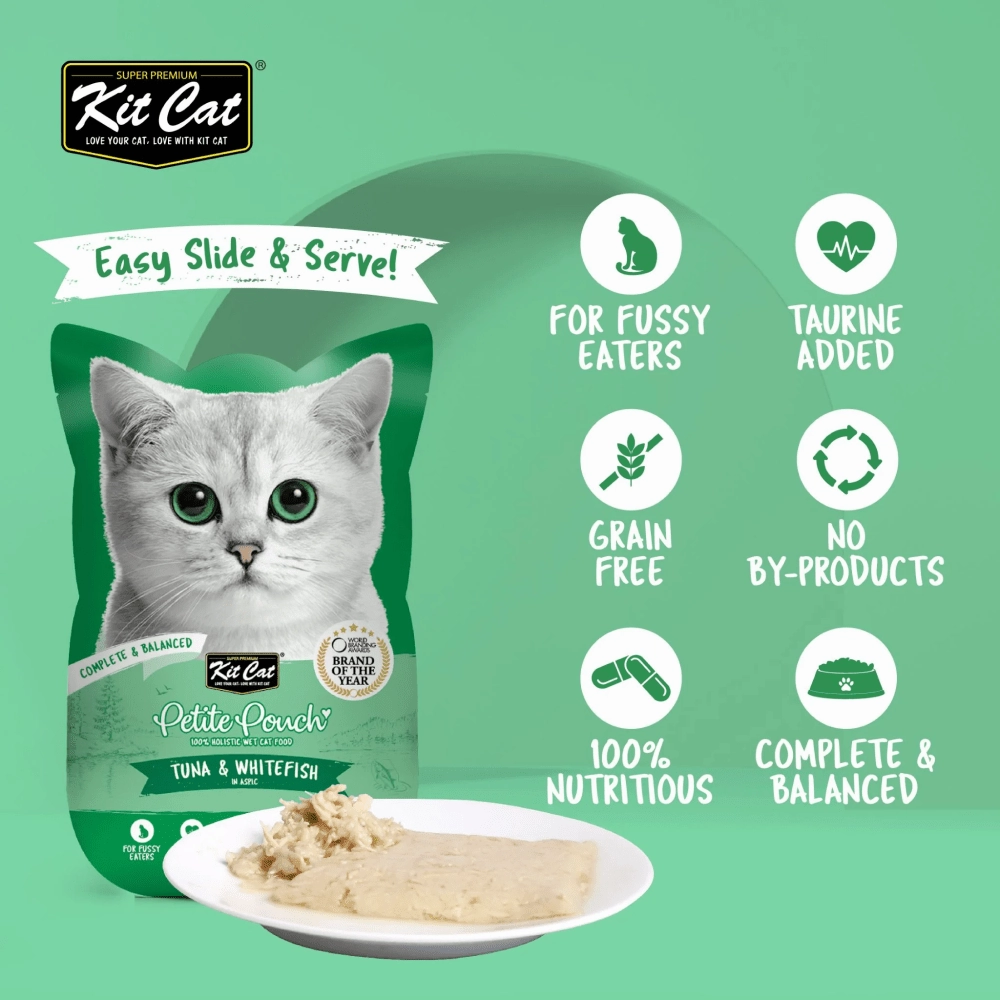 Kit Cat Tuna and Salmon Fish and Tuna and White Fish Cat Wet Food Combo