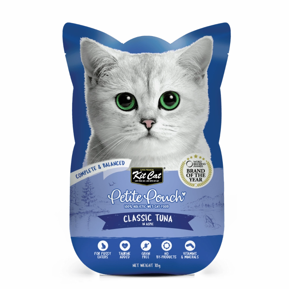Kit Cat Tuna and White Fish and Classic Tuna Cat Wet Food Combo