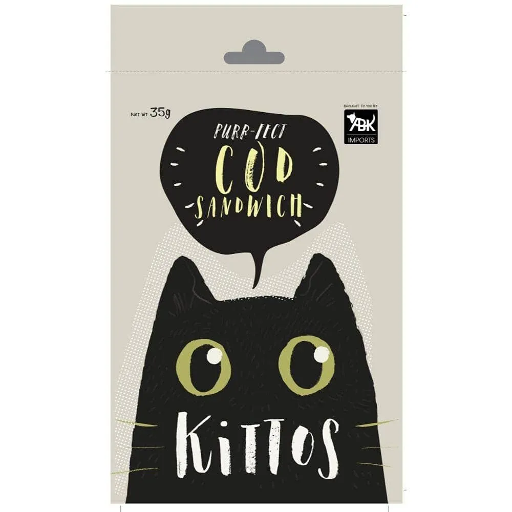 Kittos Purr Fect Sunfish Chicken and Twirls and Cod Sandwich Cat Treat Combo (3 3)