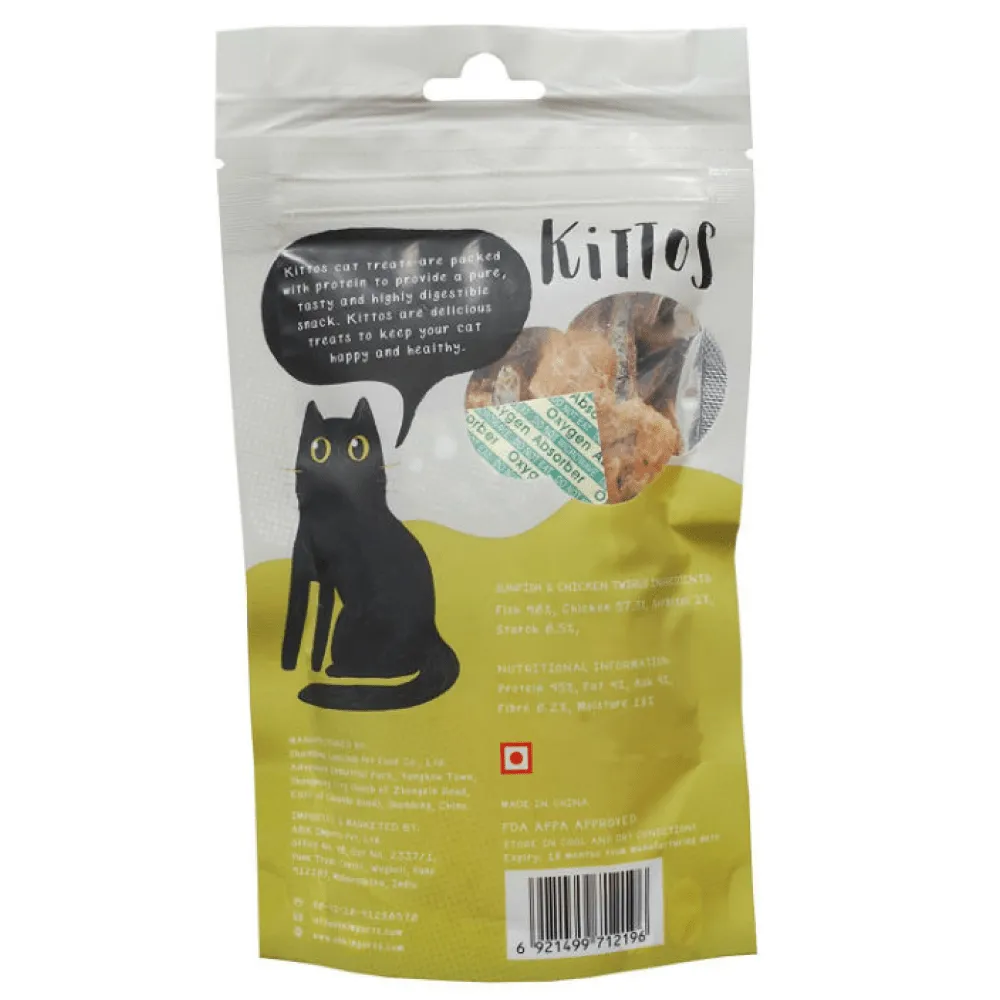 Kittos Purr Fect Sunfish Chicken and Twirls and Lamb Filet Bites Cat Treats Combo (3 3)