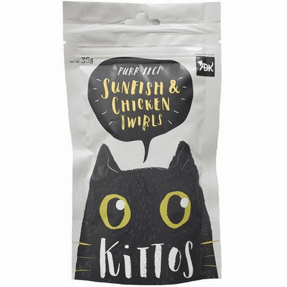 Kittos Purr Fect Sunfish Chicken and Twirls and Lamb Filet Bites Cat Treats Combo (3 3)