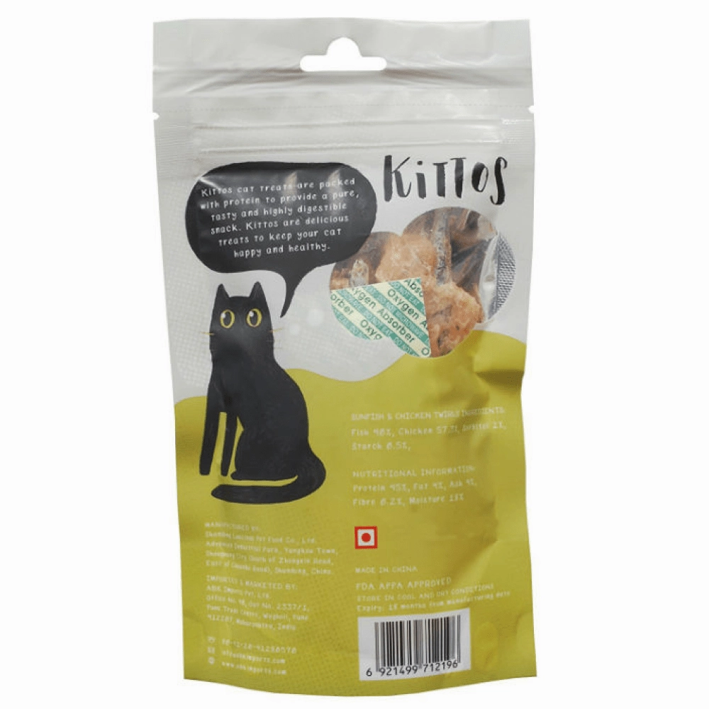 Kittos Purr Fect Sunfish Chicken and Twirls Cat Treats