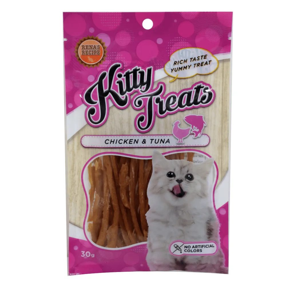 Kitty Treats Soft Chicken & Tuna and Chicken Jerky Sliced Cat Treats Combo
