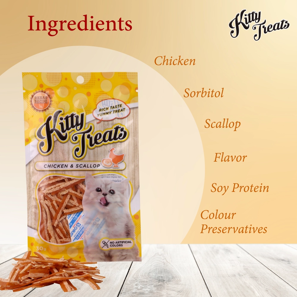 Kitty Treats Chicken with Scallop and Shrimp Flavour Cat Treats Combo