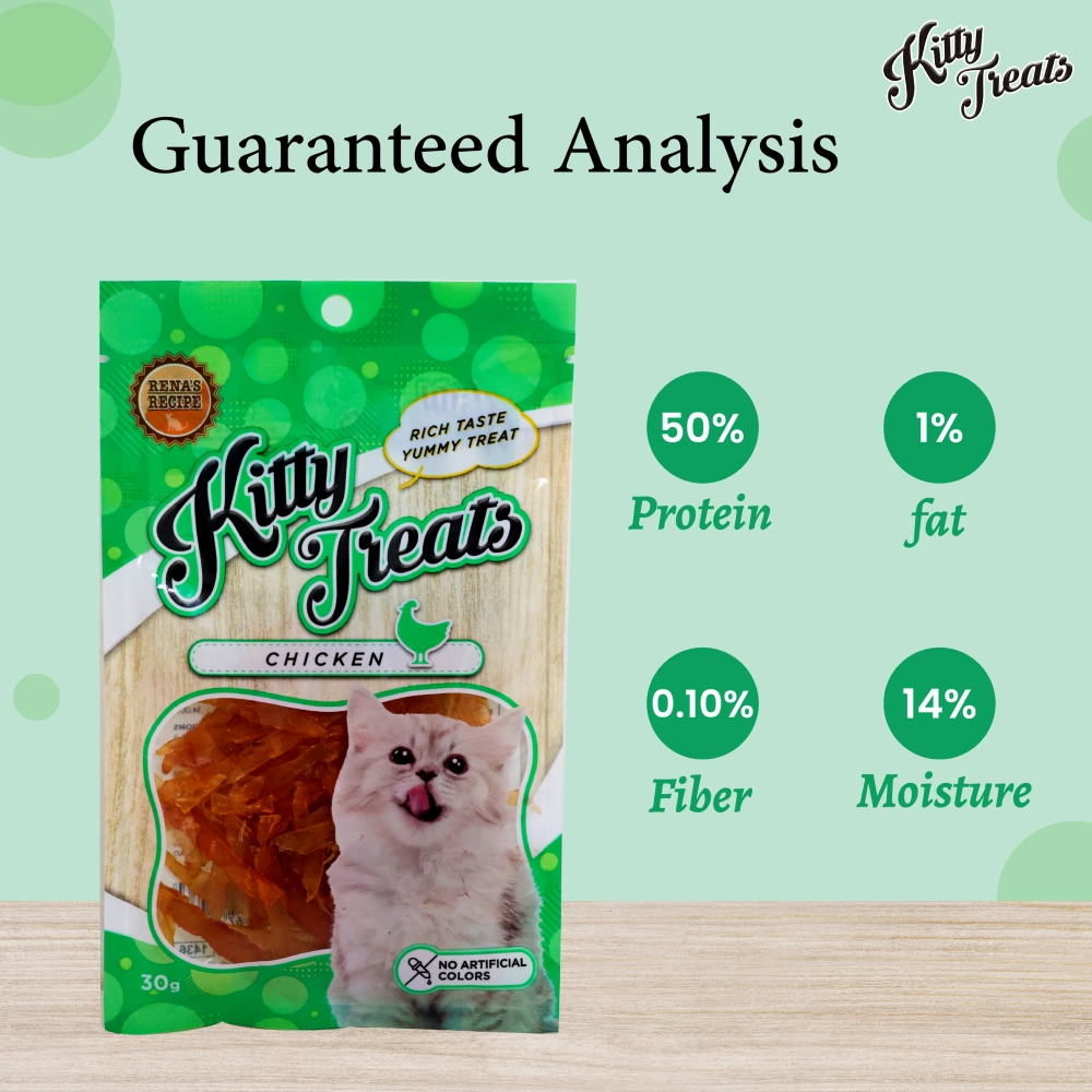 Kitty Treats Soft Chicken Jerky Sliced Cat Treats