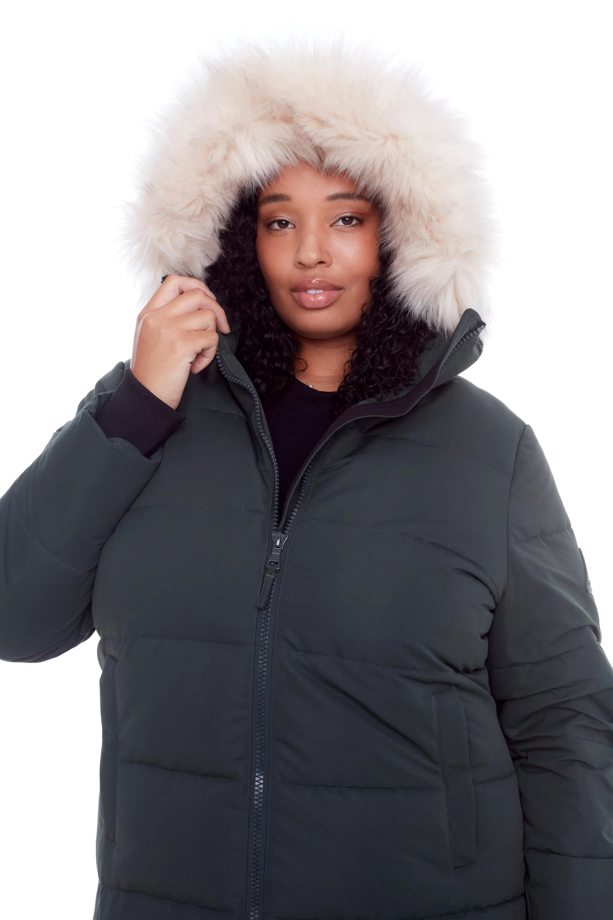 KLUANE PLUS | WOMEN'S VEGAN DOWN (RECYCLED) ULTRA LONG LENGTH PARKA (PLUS SIZE)