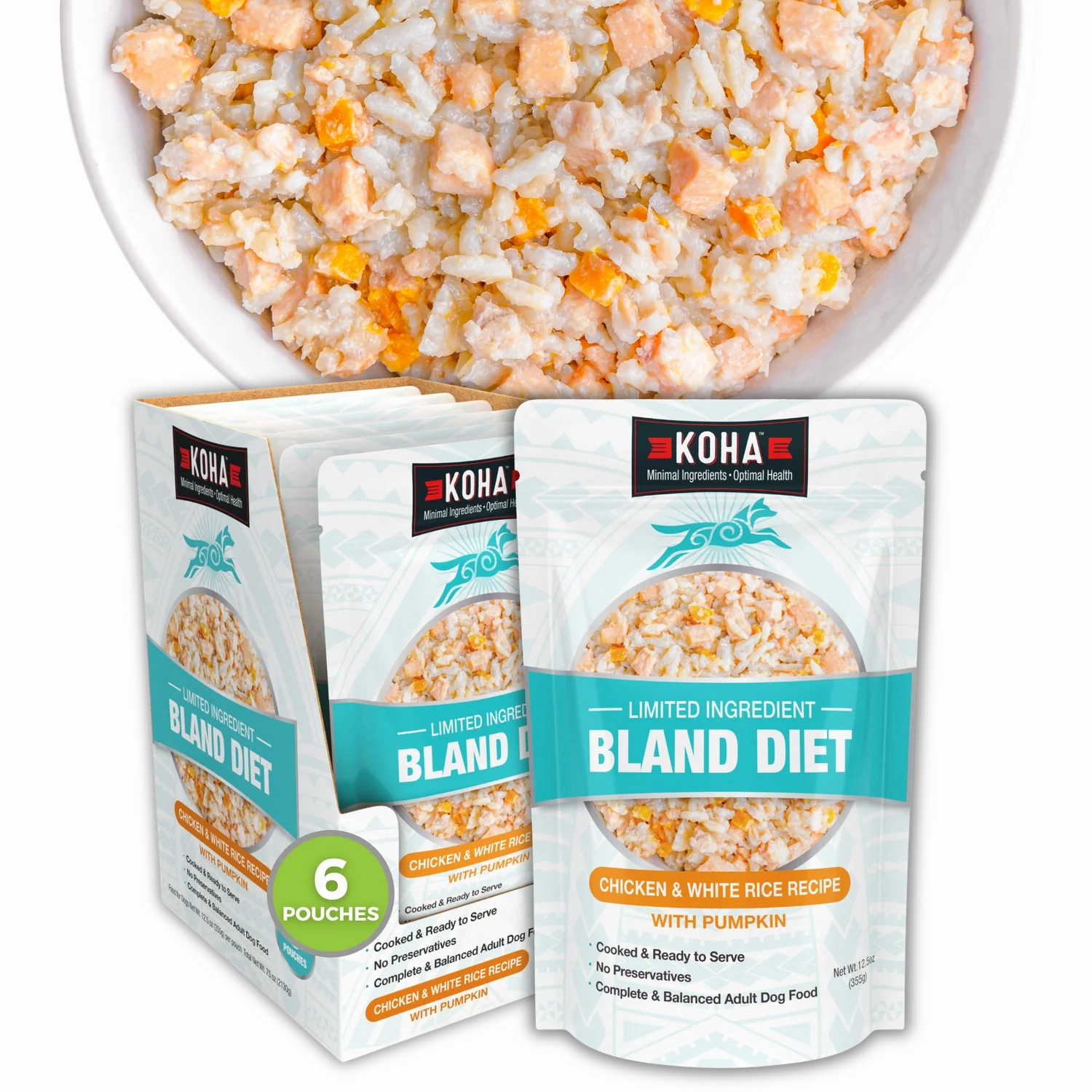 Koha Limited Ingredient Chicken & White Rice Bland Diet for Dogs