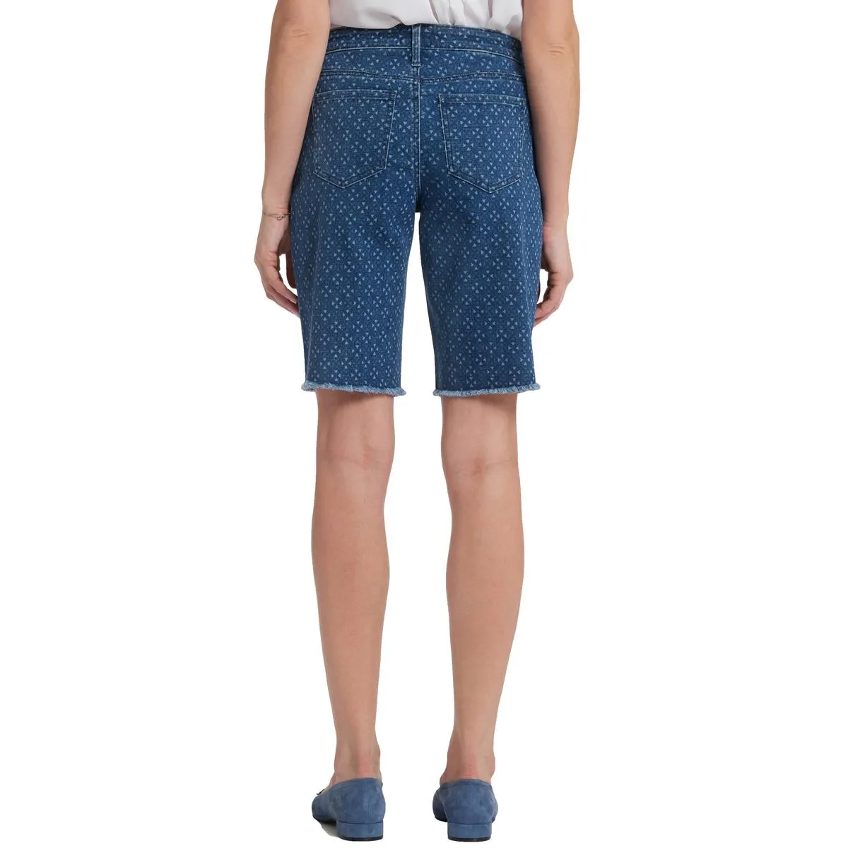 Lilly Boyfriend Womens Frayed Hem Denim Denim Shorts