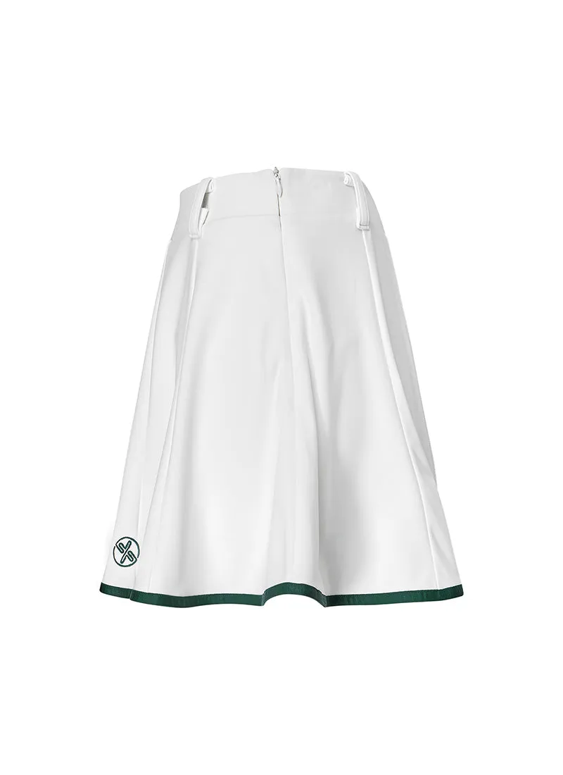Line-Trim Flared Skirt