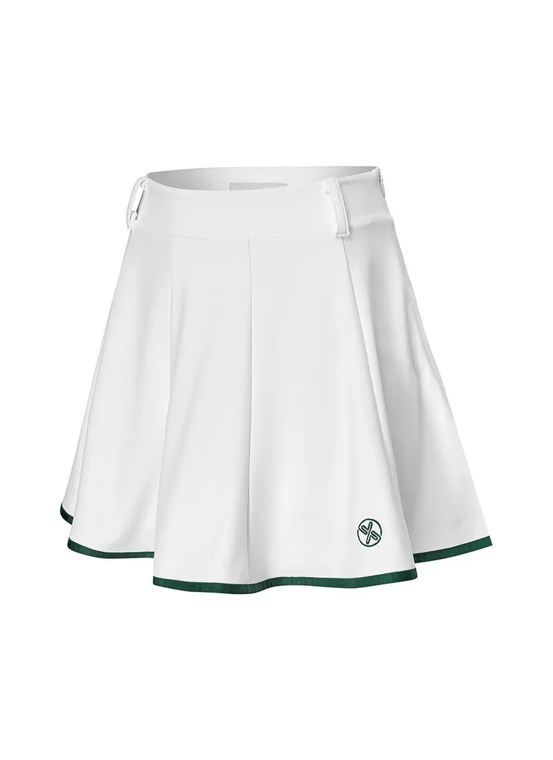 Line-Trim Flared Skirt