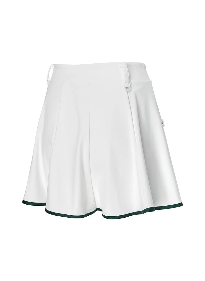 Line-Trim Flared Skirt
