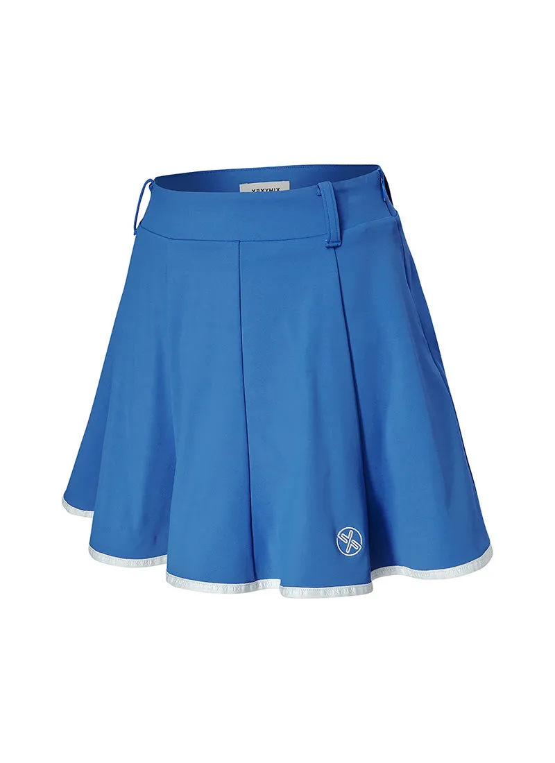 Line-Trim Flared Skirt