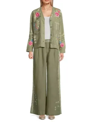 Linen Workwear Jacket Catia In Tortoise