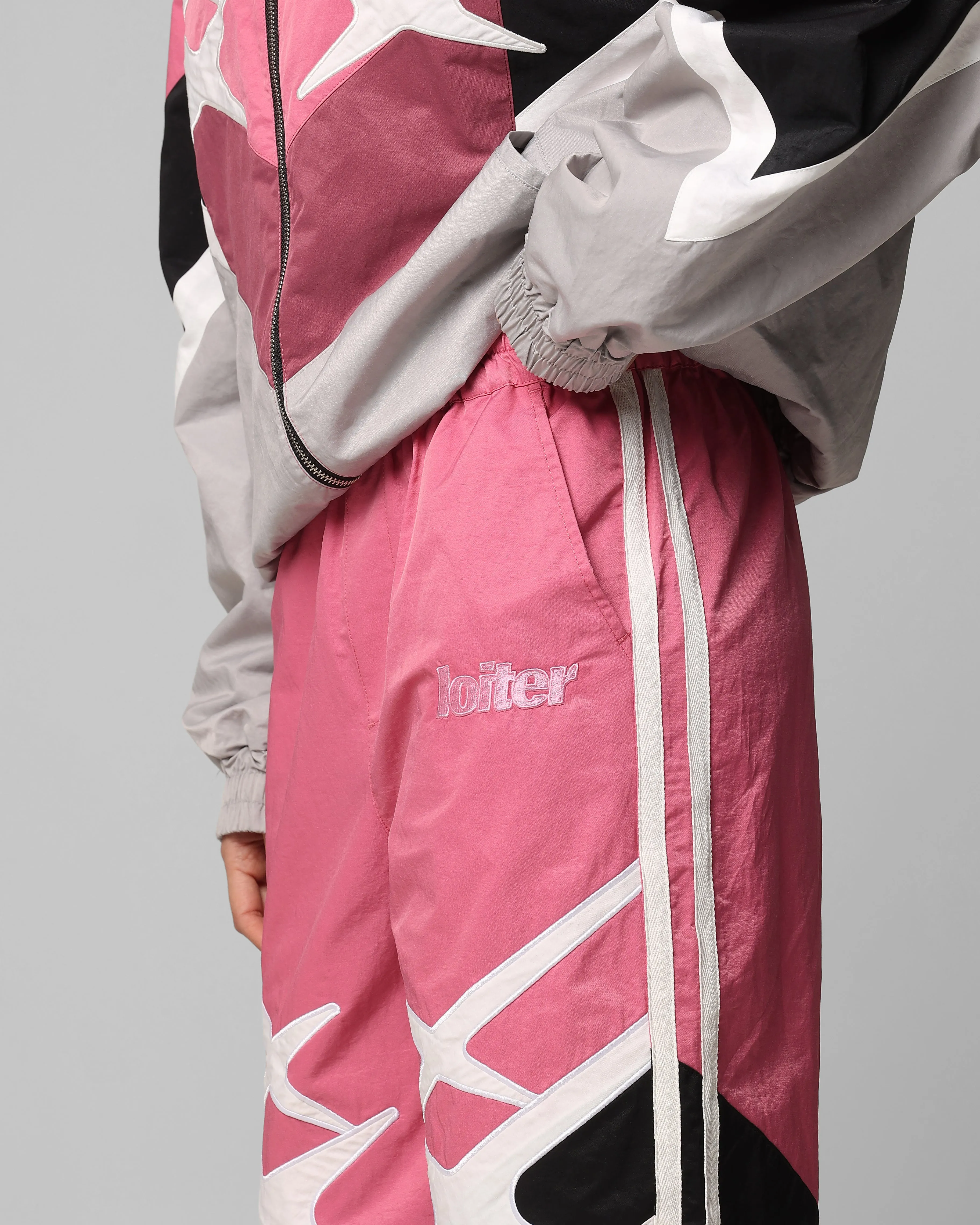 Loiter Hybrid Trackpants Pink/Grey
