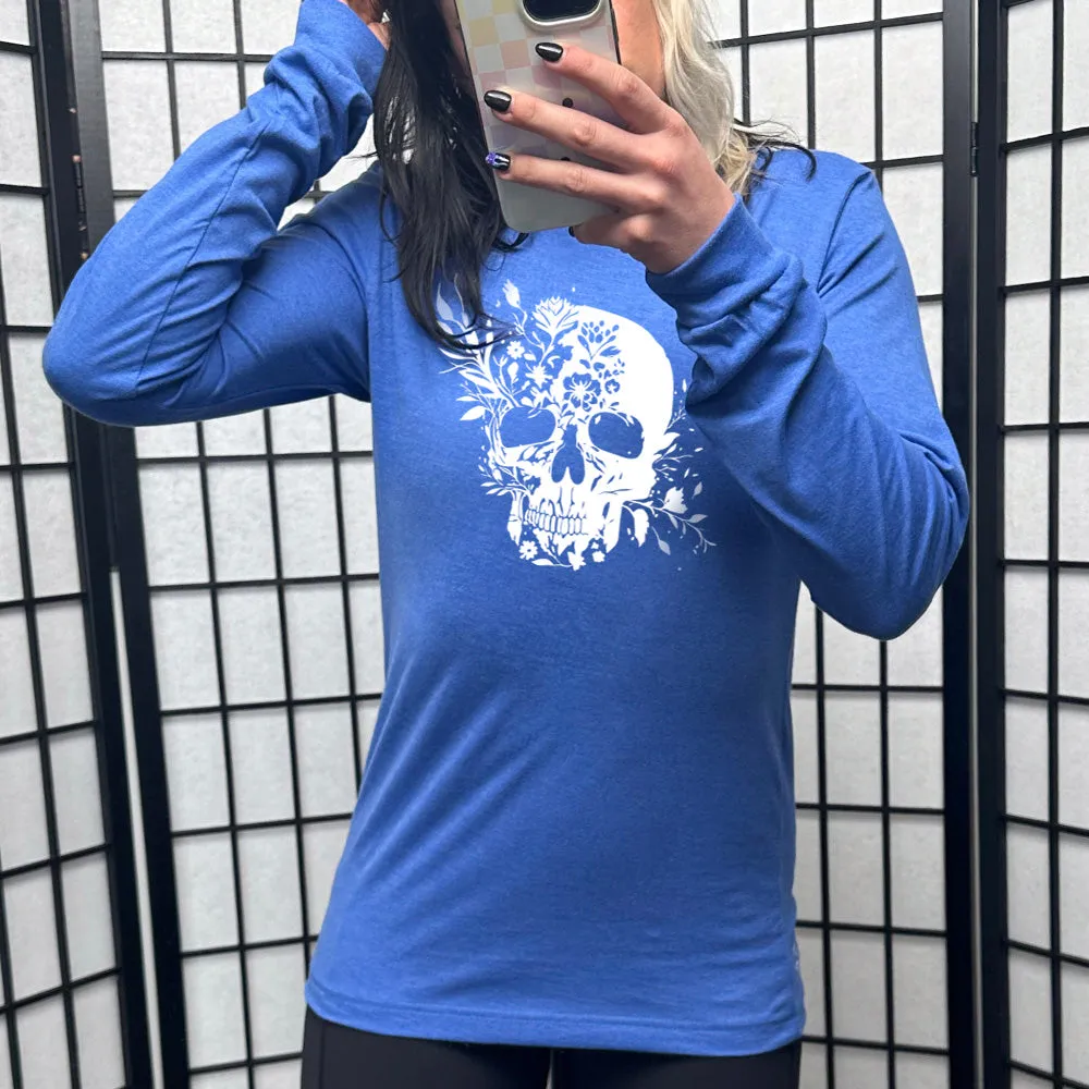 Long Sleeve Tee | Floral Skull