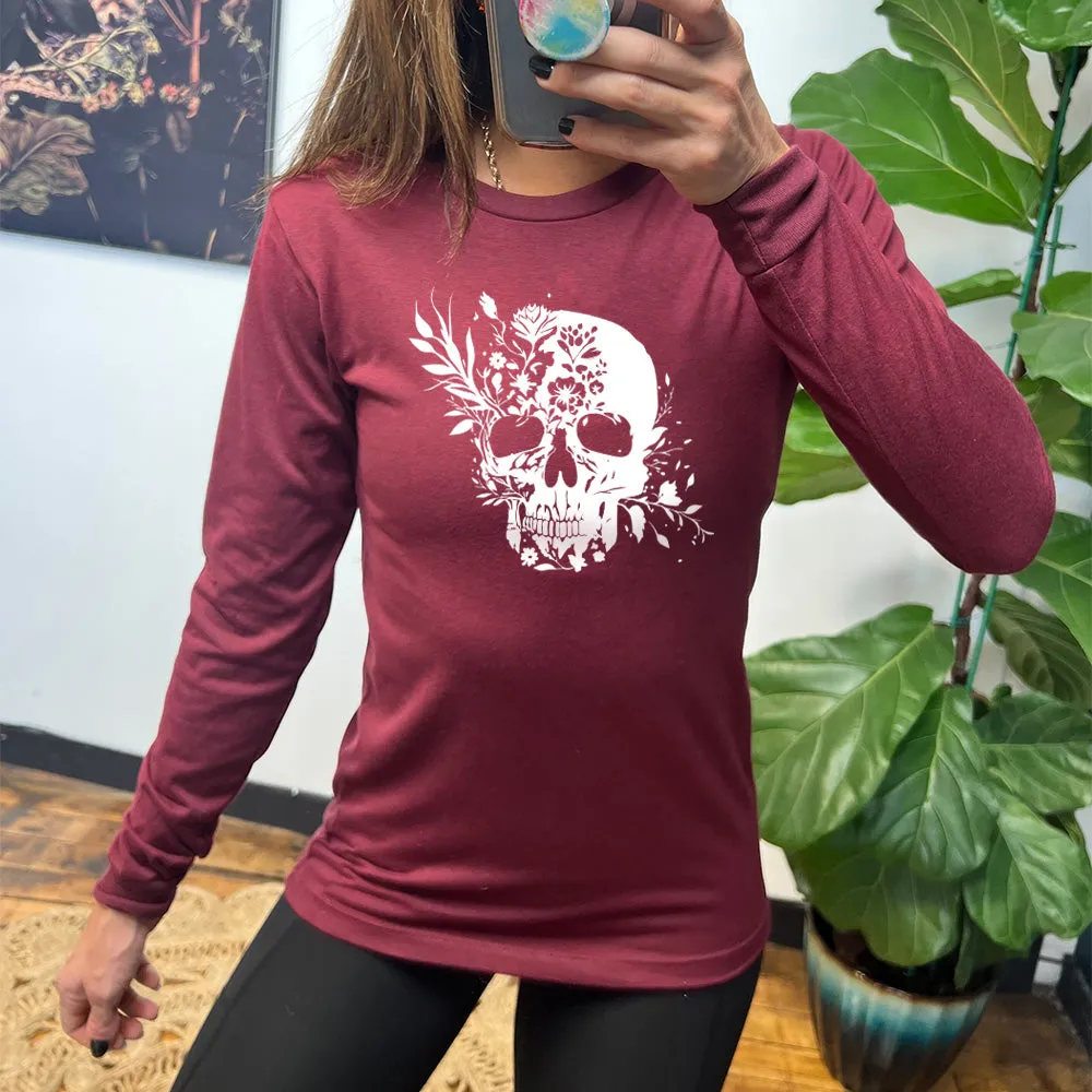 Long Sleeve Tee | Floral Skull