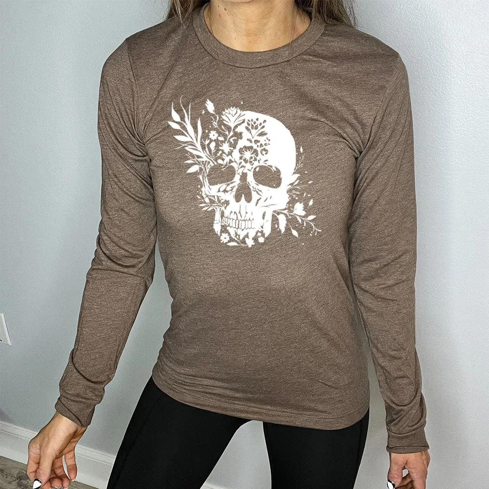 Long Sleeve Tee | Floral Skull