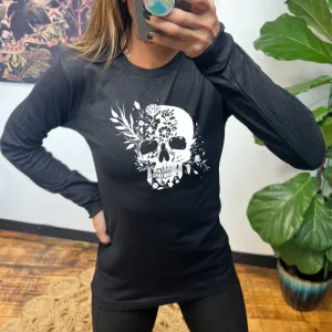 Long Sleeve Tee | Floral Skull