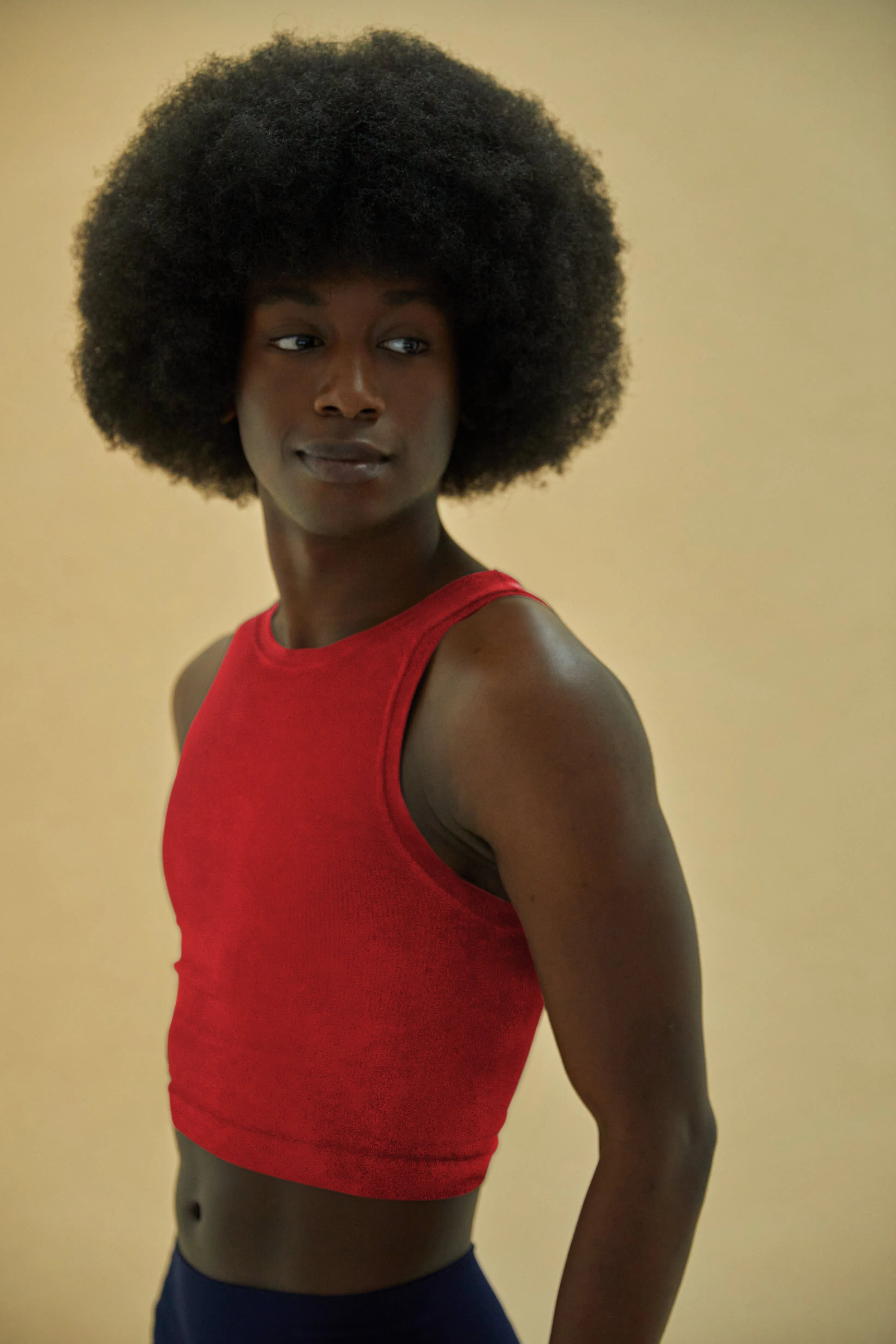 LUMINOUS Ribbed Vest | Bright Red