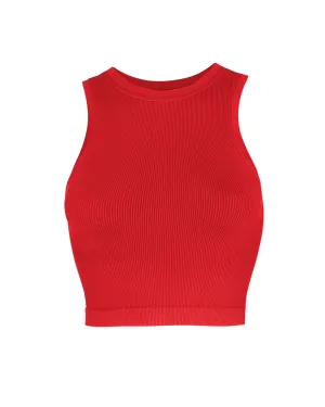 LUMINOUS Ribbed Vest | Bright Red
