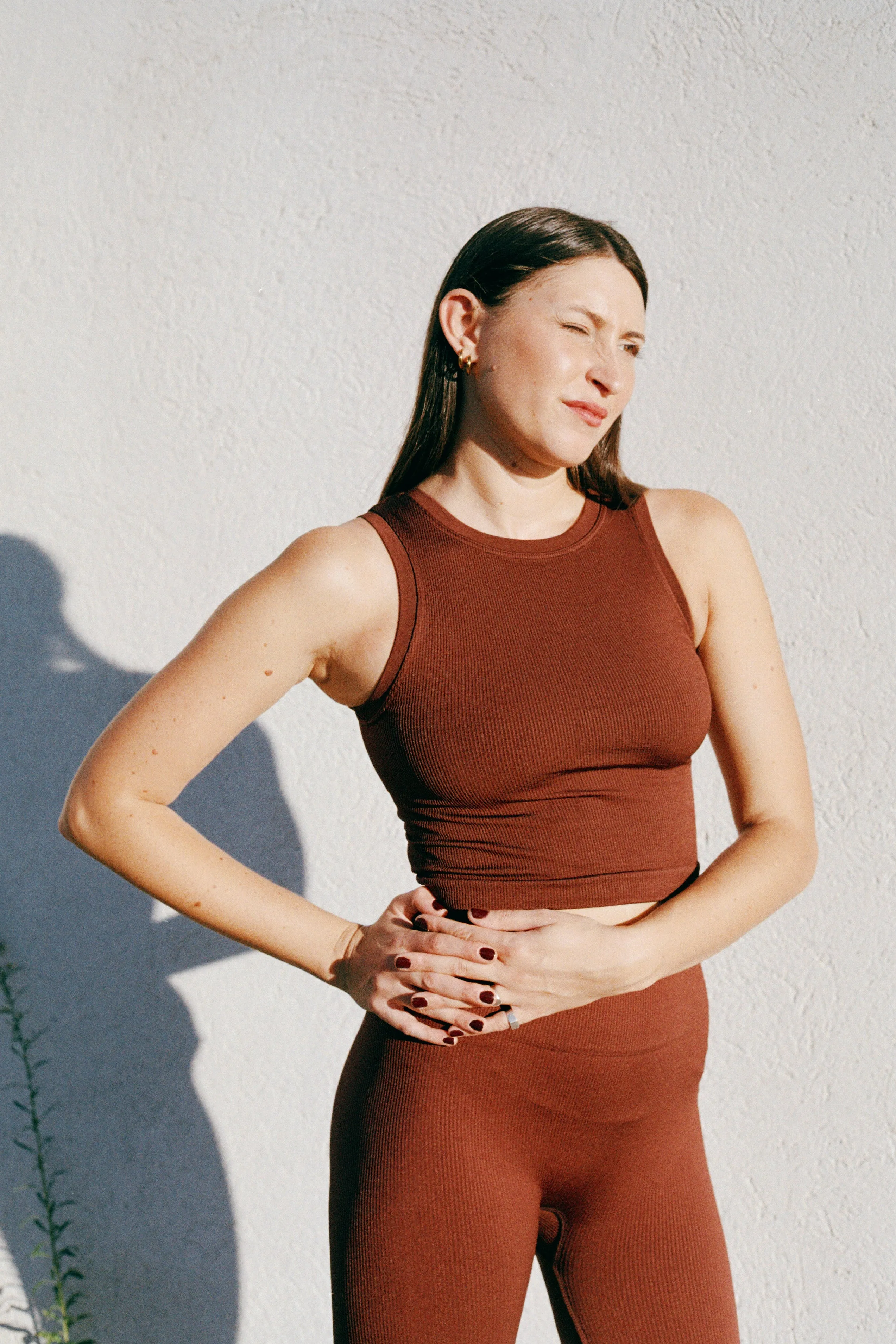 LUMINOUS Ribbed Vest | Maroon