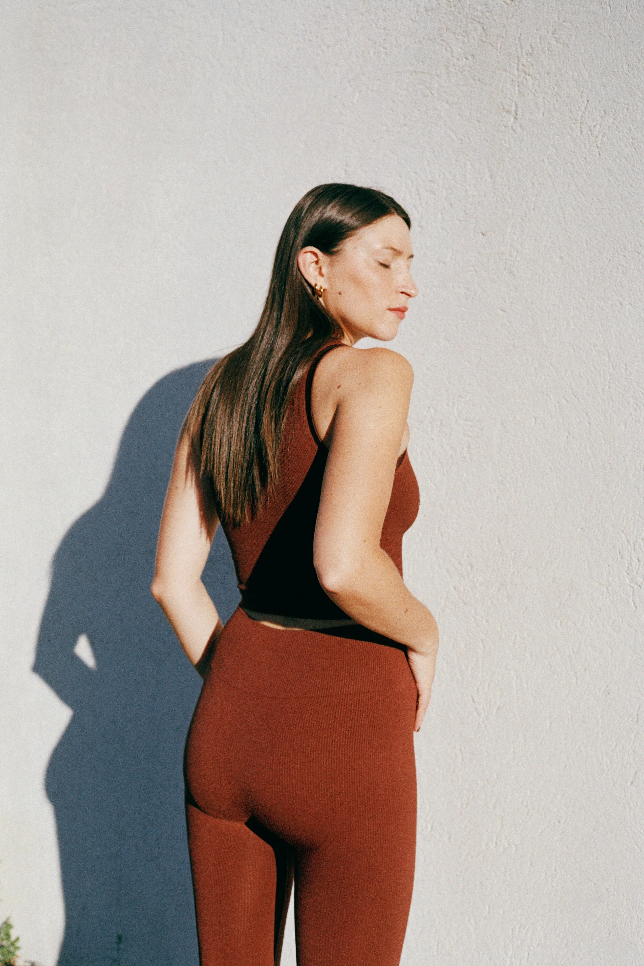 LUMINOUS Ribbed Vest | Maroon