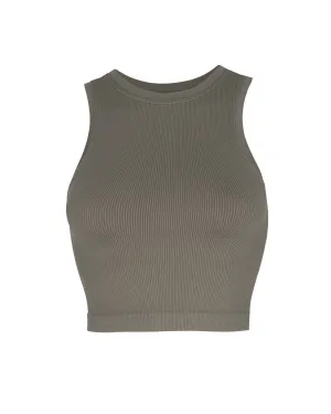 LUMINOUS Ribbed Vest  | Muddy Grey