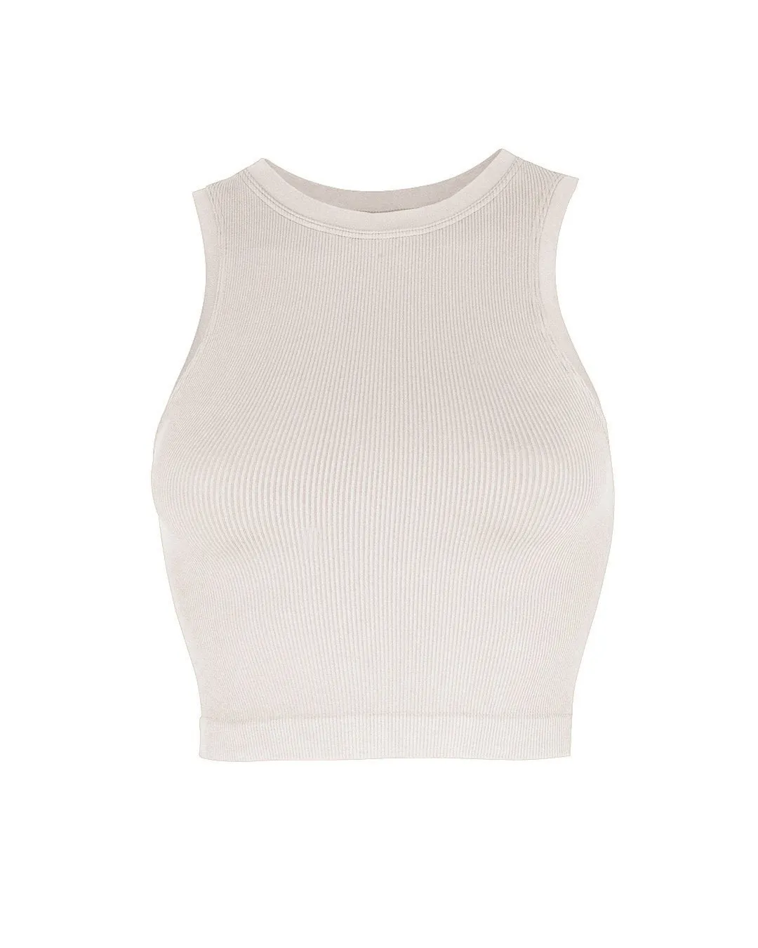 LUMINOUS Ribbed Vest | Taupe