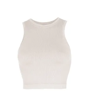 LUMINOUS Ribbed Vest | Taupe