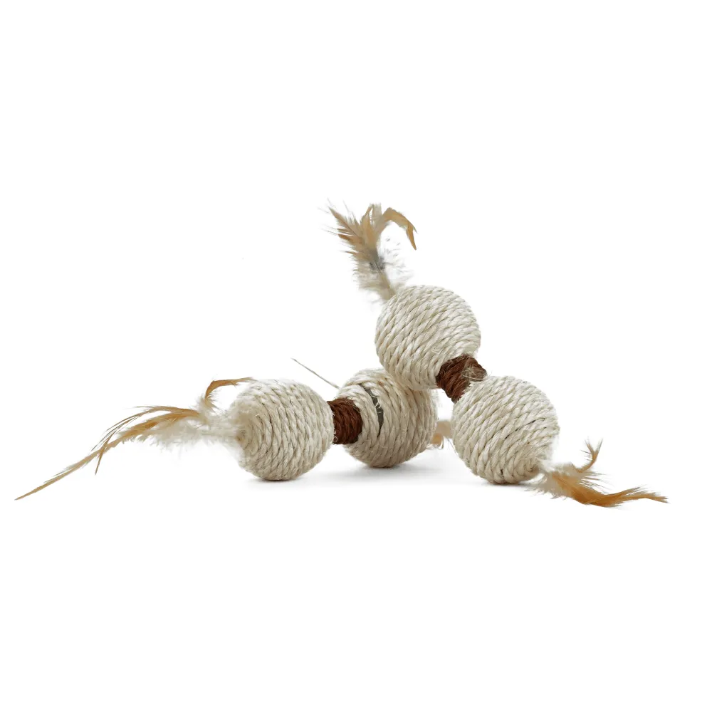 M Pets Natura Dumbbell Toy for Cats (White)