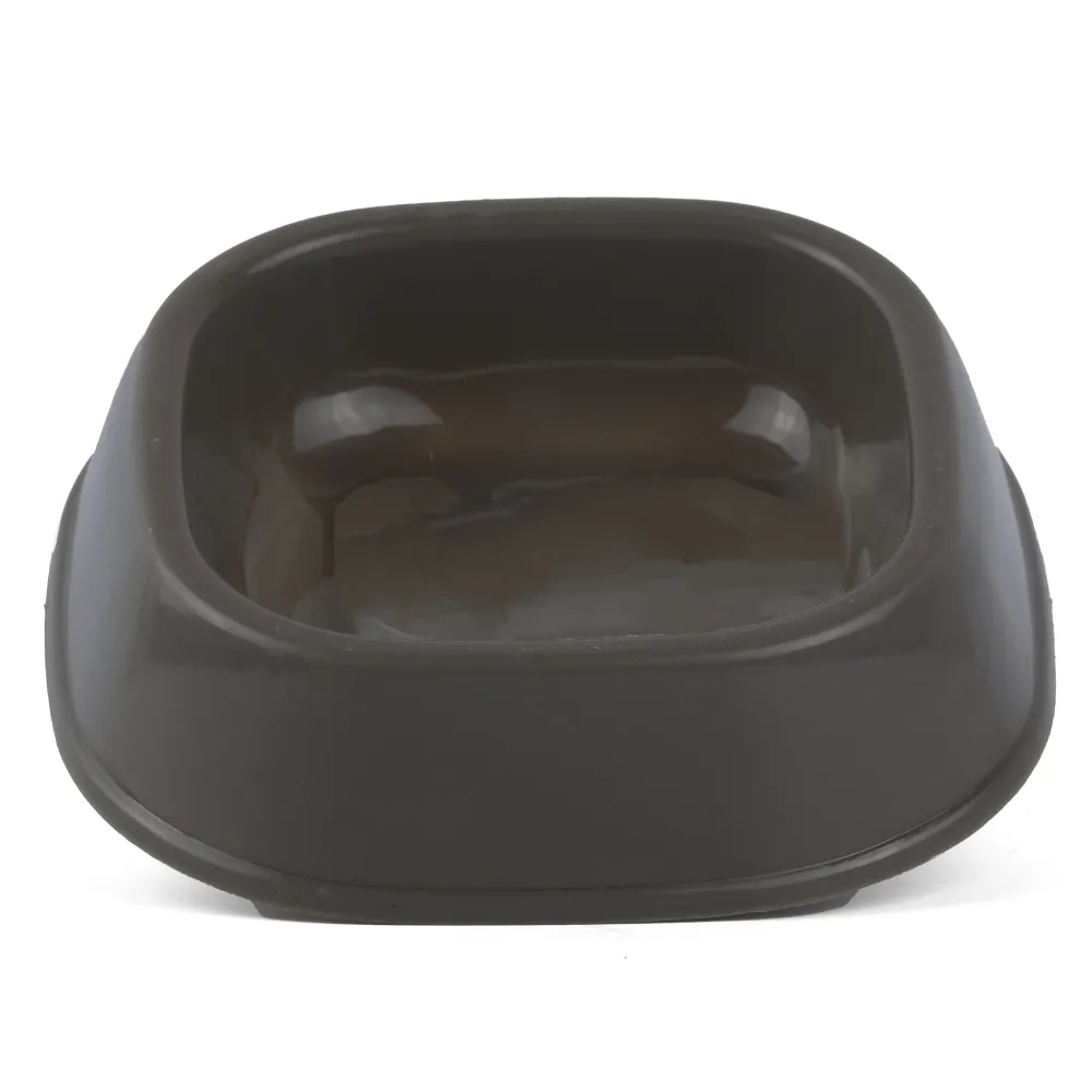 M Pets Plastic Single Bowl for Cats (Grey)
