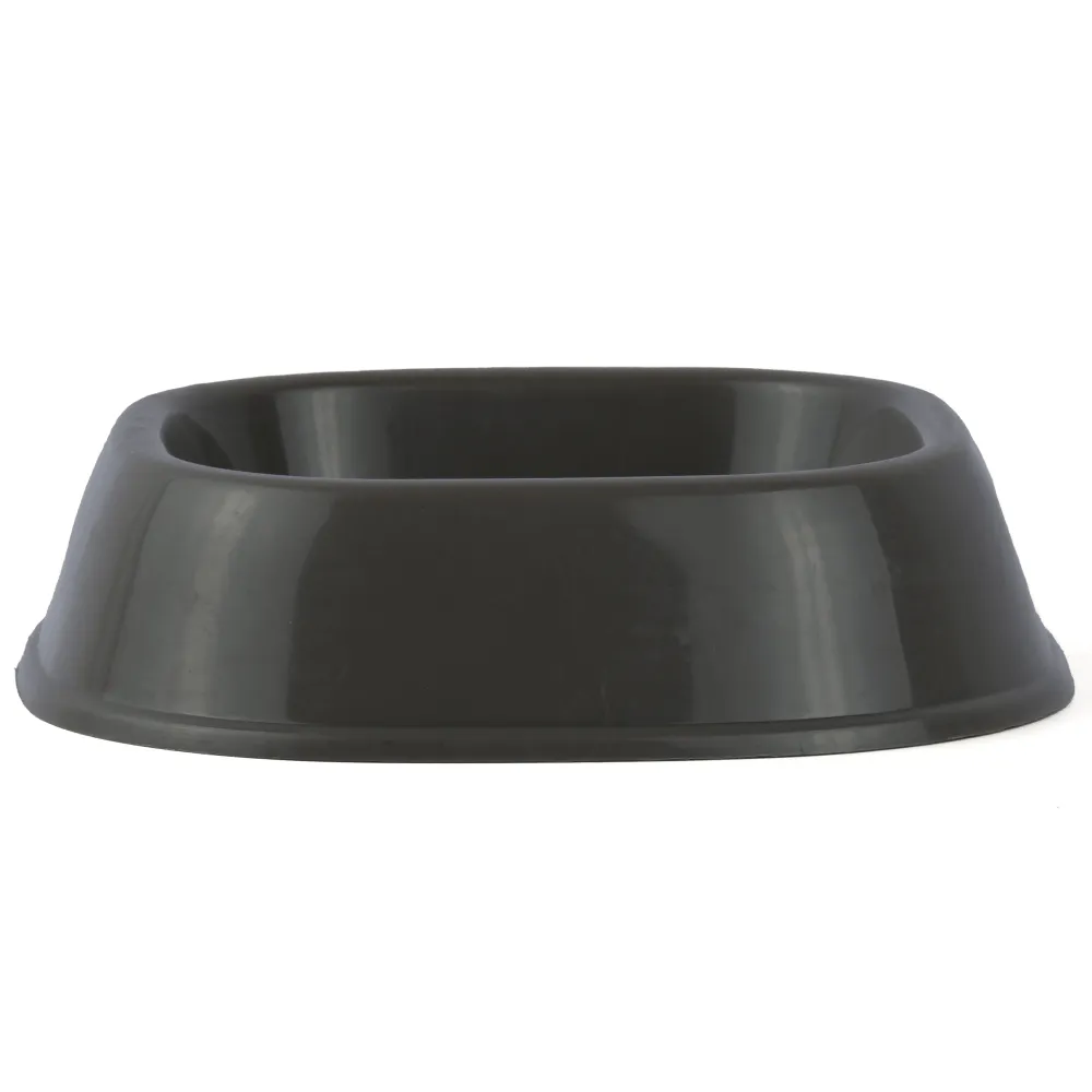 M Pets Plastic Single Bowl for Cats (Grey)